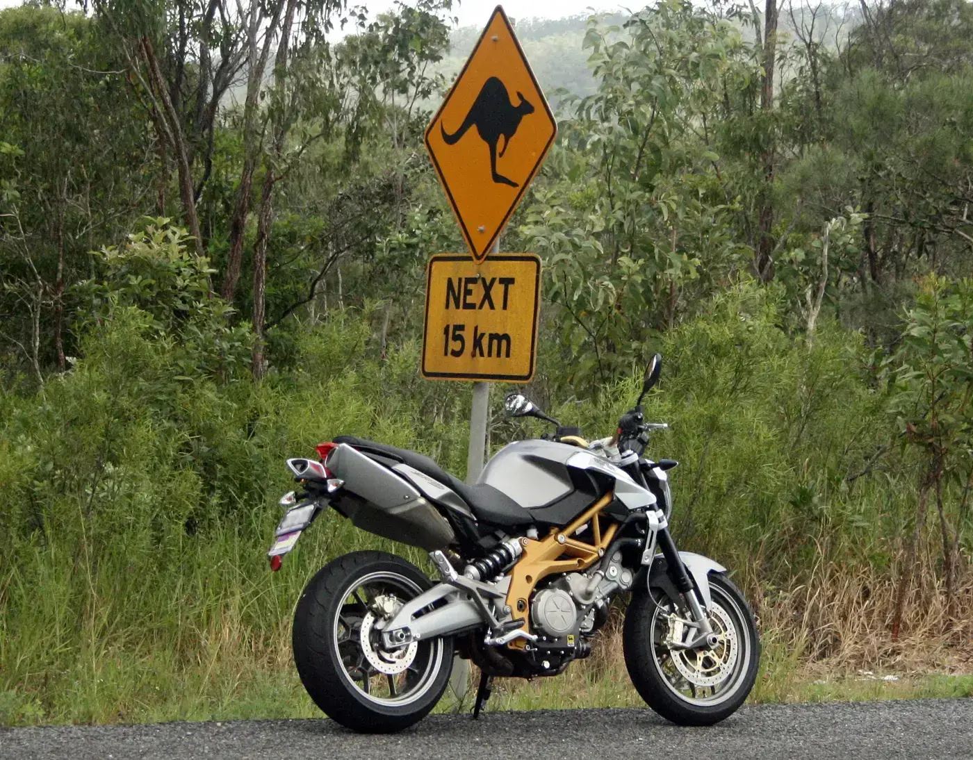 Aprilia Shiver, trail — vue extérieure